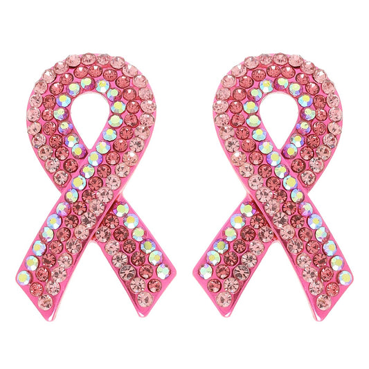 Pink Ribbon Earrings