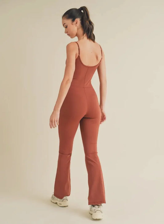 Athletic Flare Jumpsuit