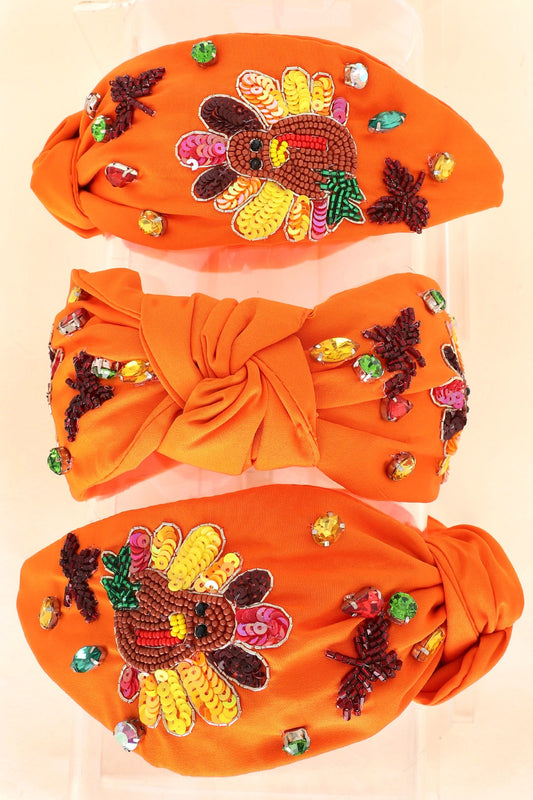 Orange Turkey Headband