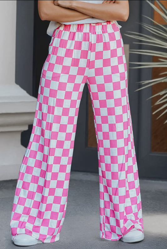 Pink Checkered Pants