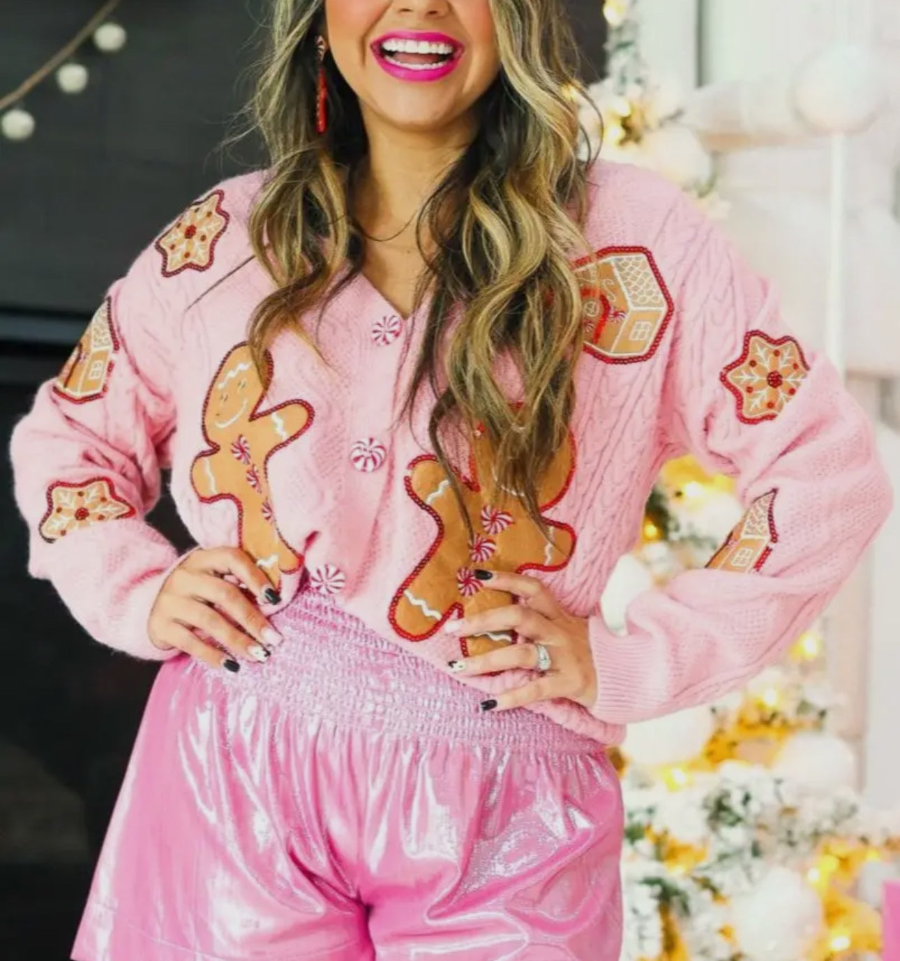 Pink Gingerbread sweater