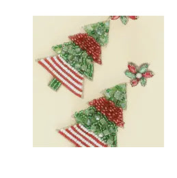 Stripe Christmas Tree Earrings