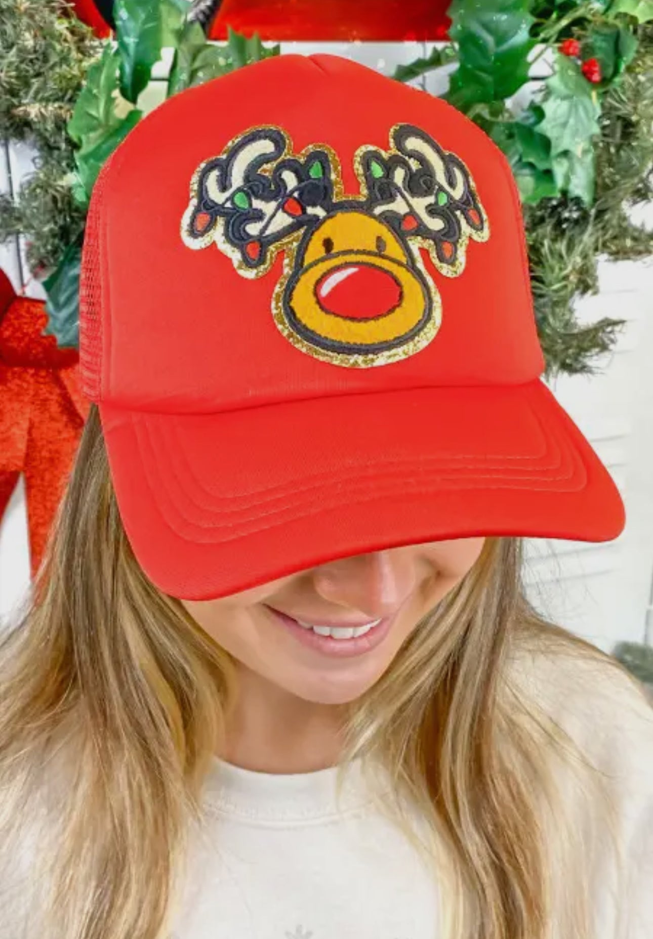 Reindeer Trucker Hat