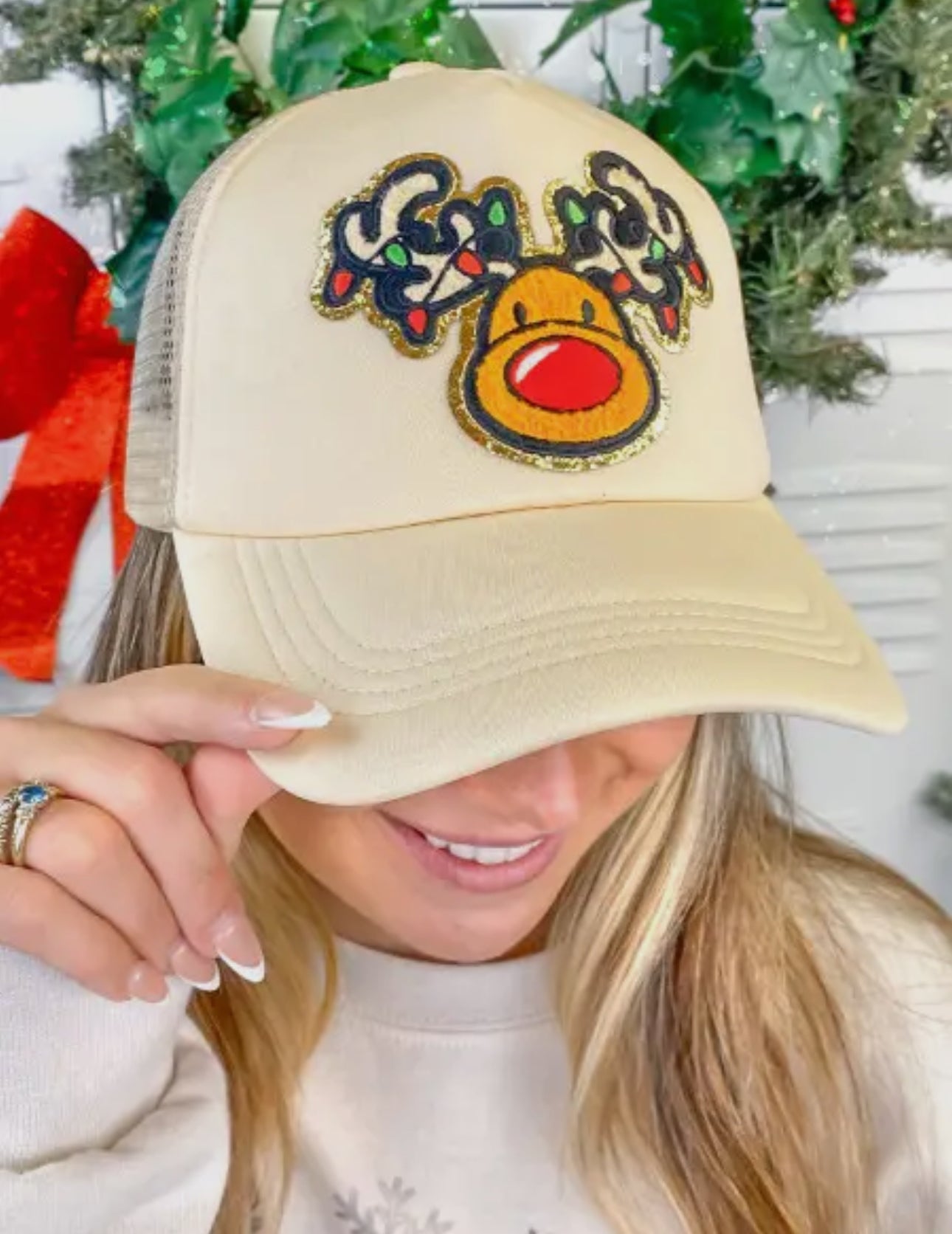 Reindeer Trucker Hat