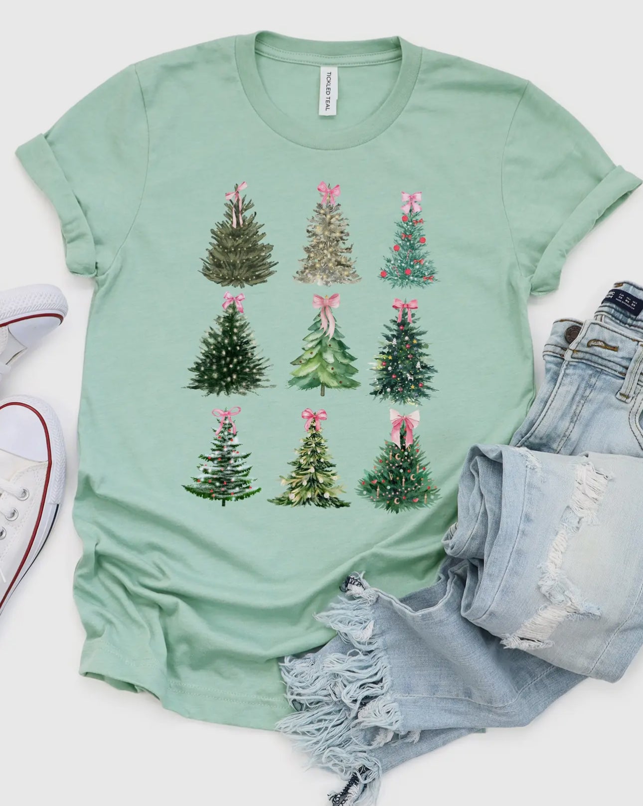 Bow Christmas Tree Graphic Tee