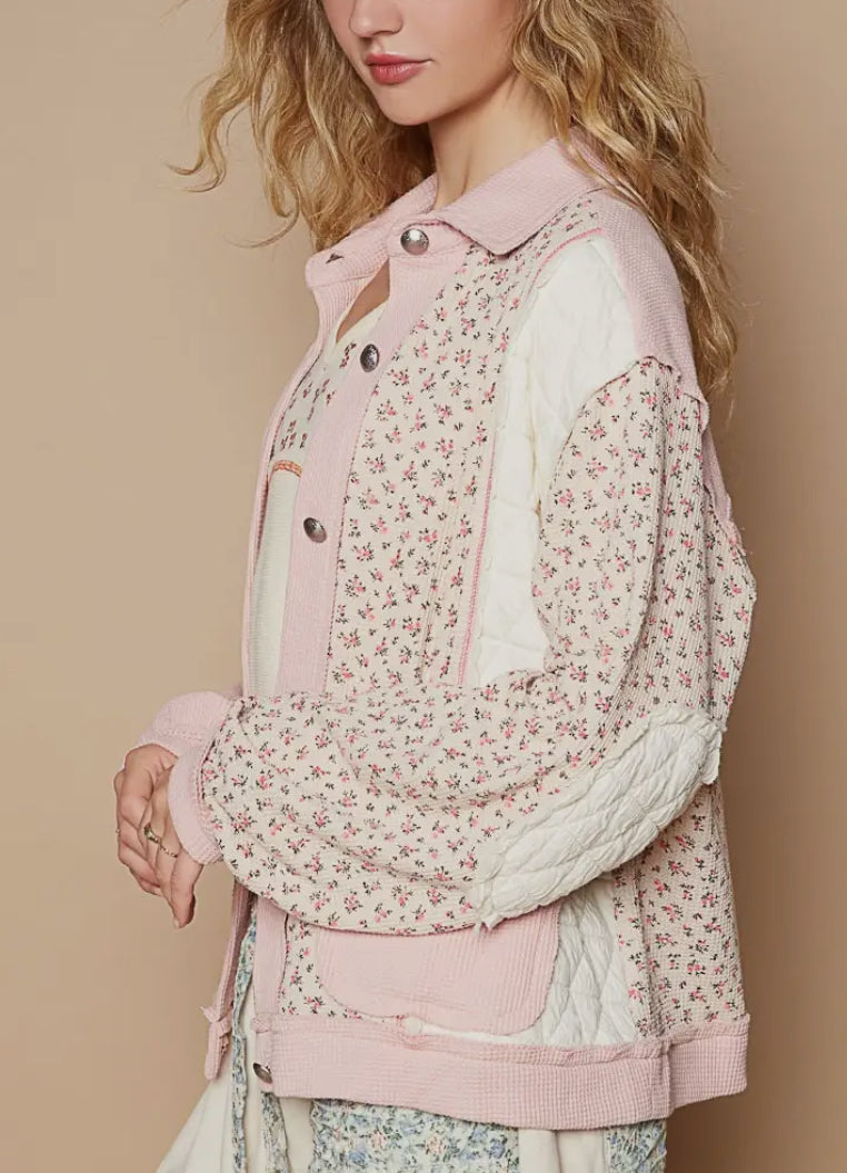 Vintage Pink Floral Shacket