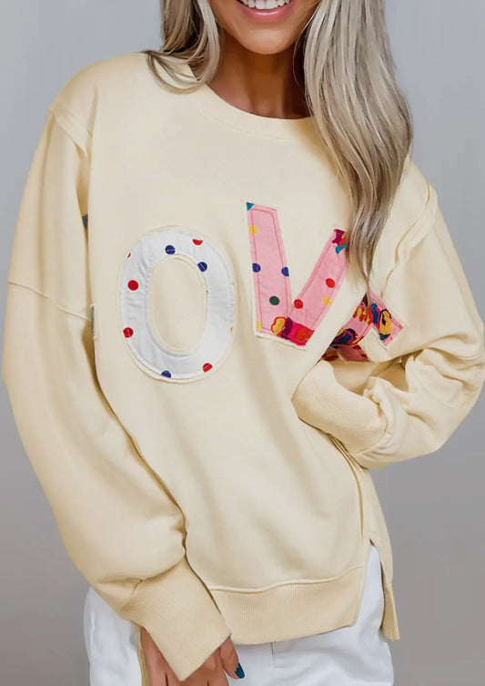 LOVE Patch Oversized Top