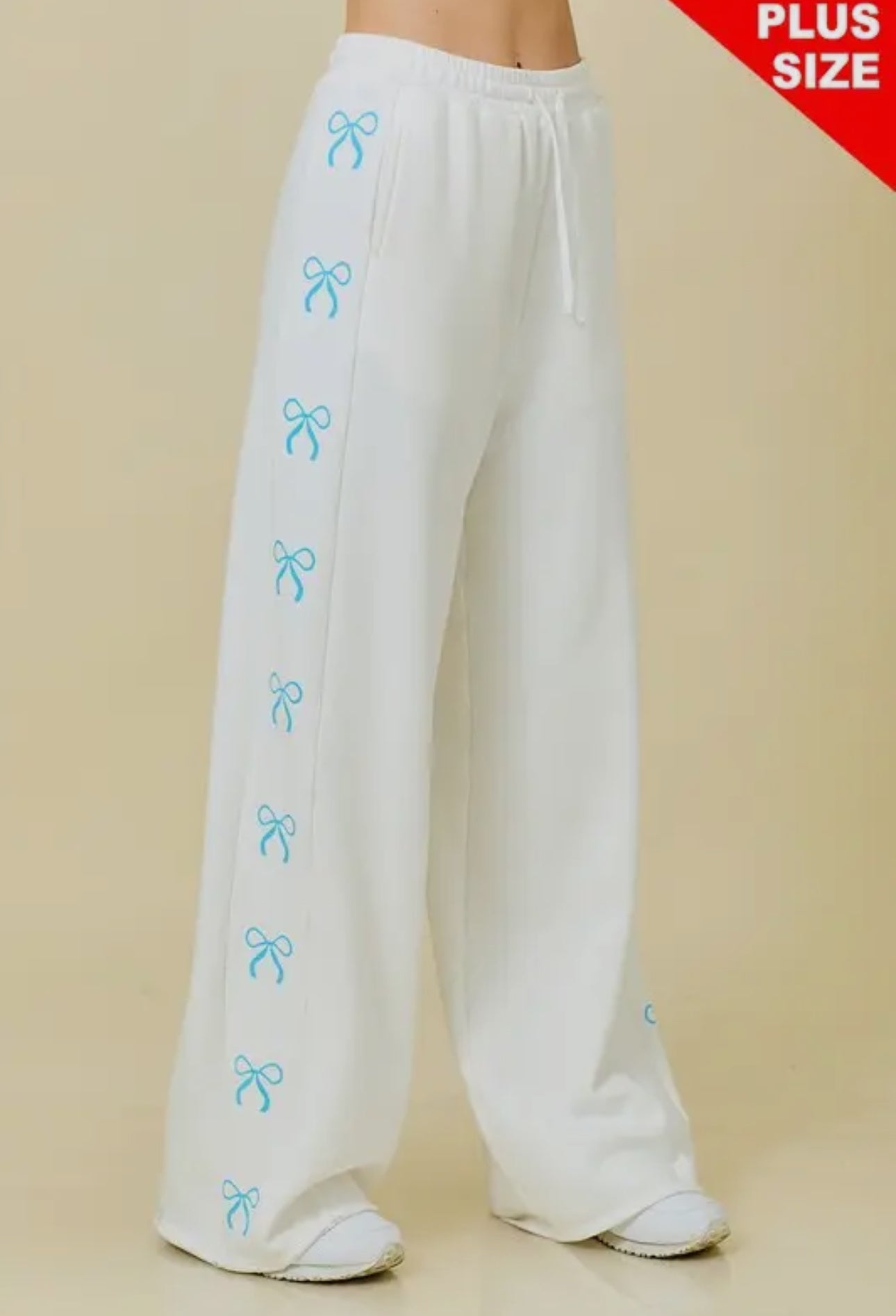 Ribbon Bow Fleece Pants
