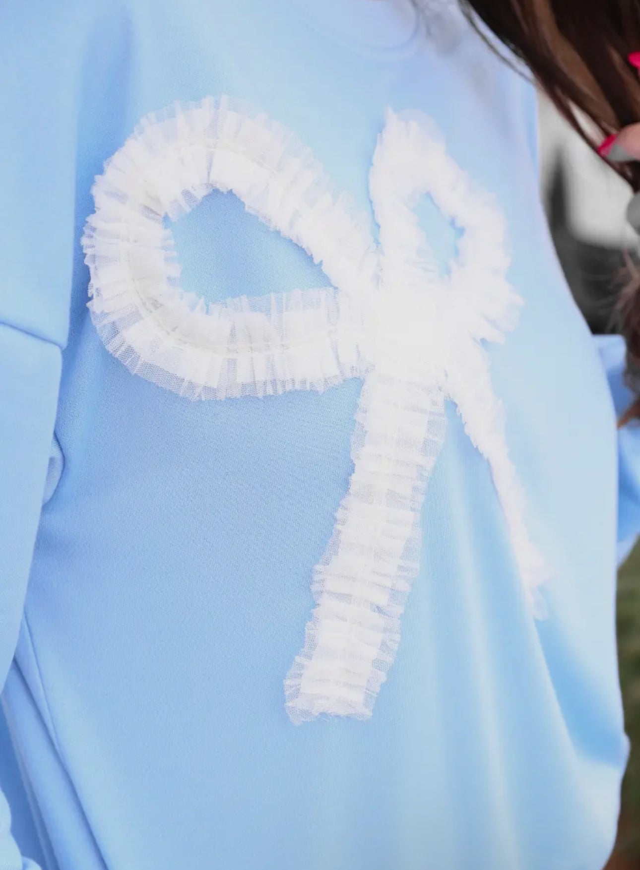 Sweet bow Sweet Blue Top