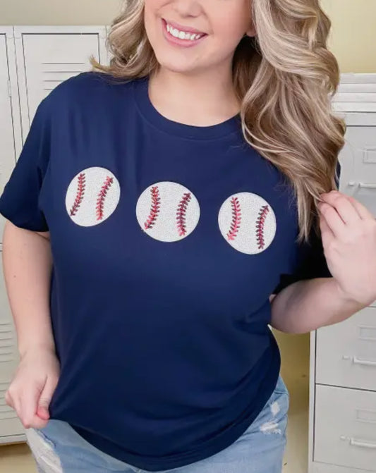 Sparkle Baseball Graphic tee (RED)