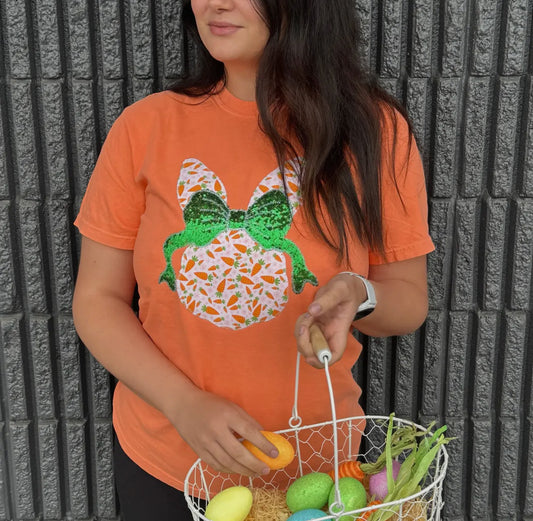 Bunny and Bow Sequins Graphic Tee