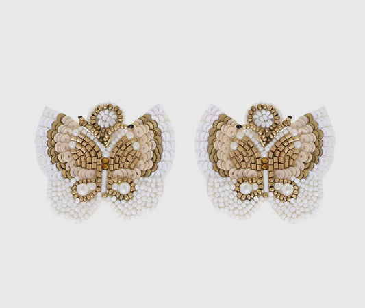 Beaded Butterfly Earrings