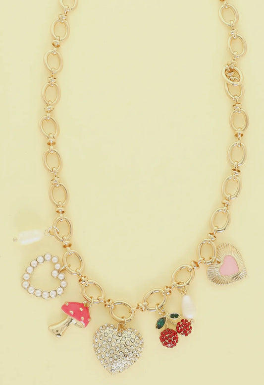 Whimsical Heart Charm Lecklace