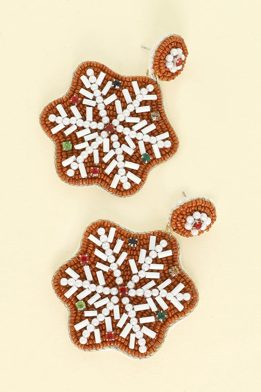 Ginger Snowflake Earrings